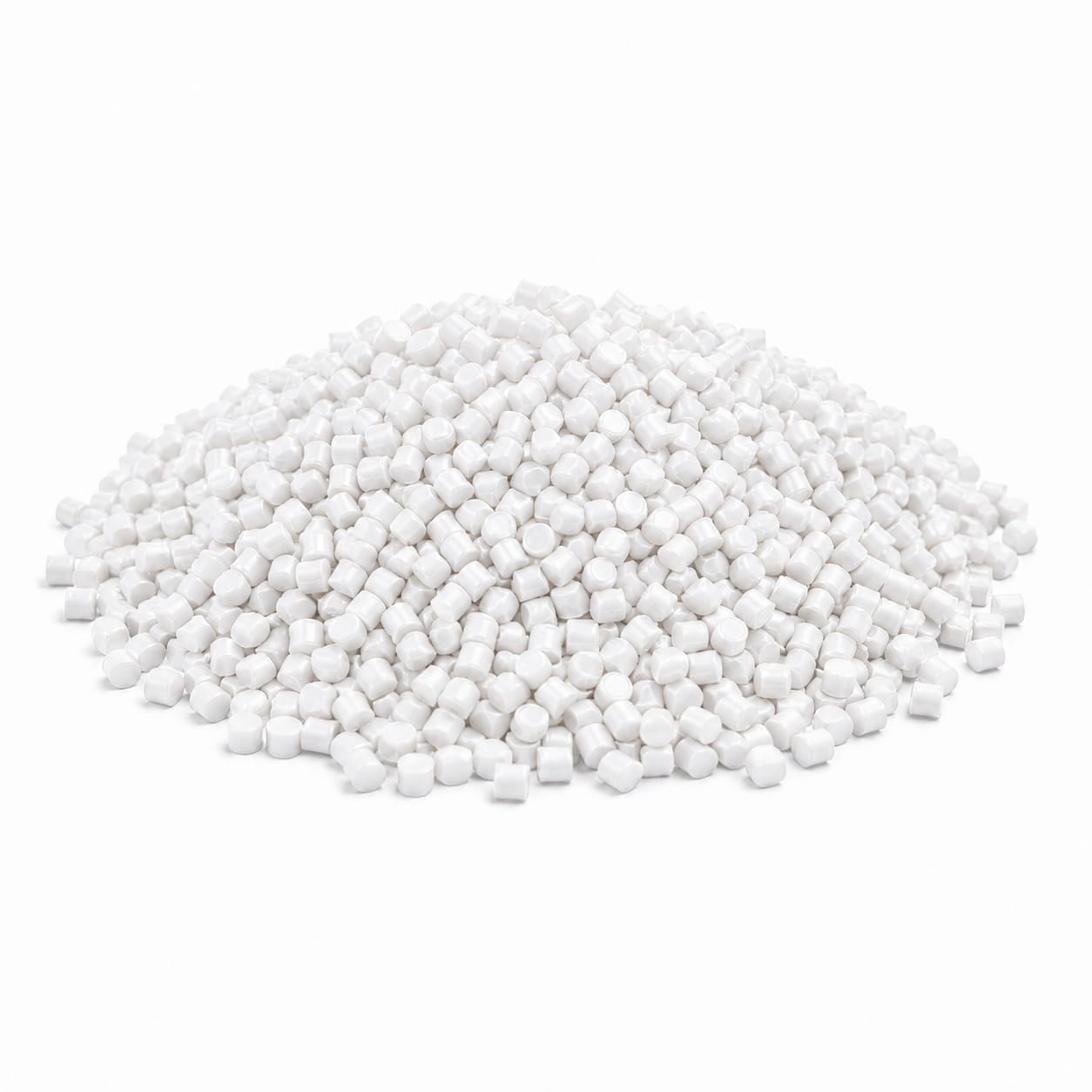 White plastic masterbatch pellets supplied by Alfa Poly Chem